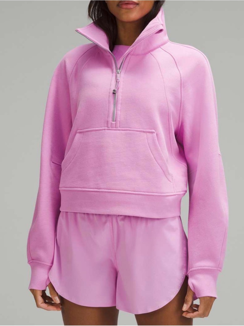 Lululemon Scuba Oversized Funnel-Neck Half Zip Dahlia Mauve M/L